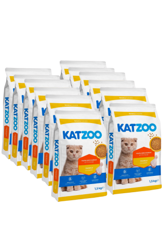 Katzoo Tavuklu Yavru Kedi Maması 1,5kg 12 Adet