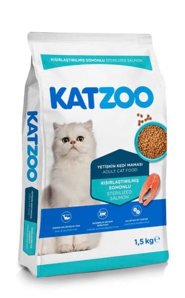 Katzoo Kısırlaştırılmış Somunlu Yetişkin Kedi Maması 1,5kg 12 Adet