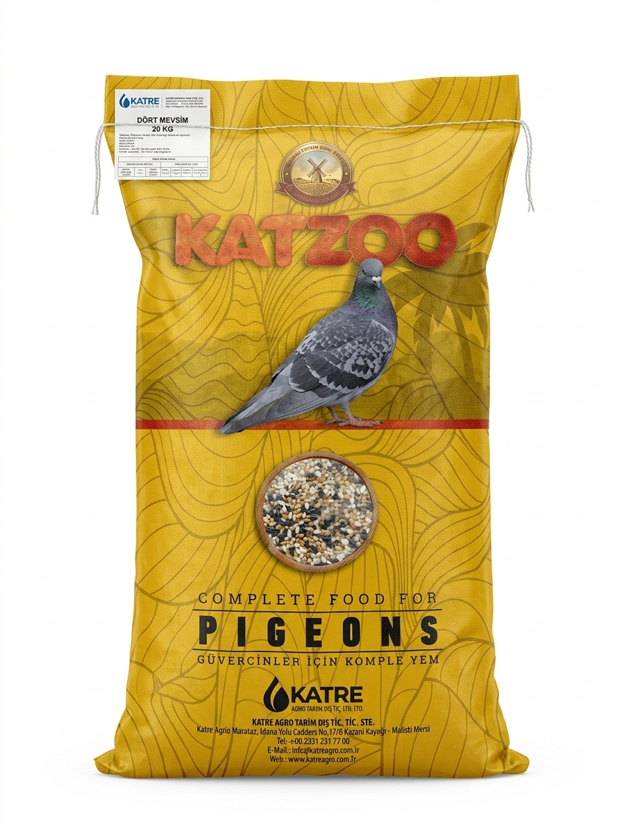 Katzoo Dört Mevsim Güvercin Yemi 20kg